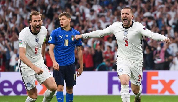 Euro 2020: Sempat Bawa Unggul Inggris di Partai Final, Luke Shaw Pecahkan Rekor Baru Euro 2020