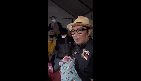 Seorang Ibu Melahirkan di Tenda Pengungsian, Ridwan Kamil Beri Nama Bayi 'Gempita Shalihah Kamil'