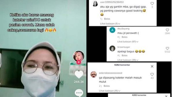 Viral: Mahasiswi Cantik Curhat Pasang Kateter ke Pasien Pria Ganteng di TikTok, Termasuk Pelecehan Seksual?