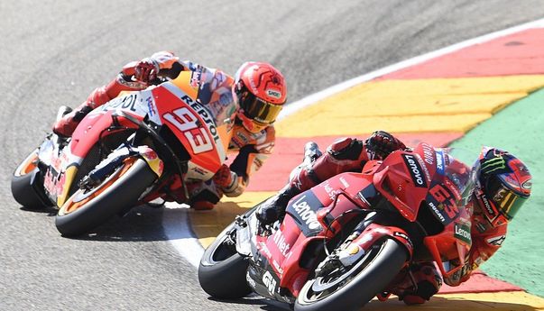 Francesco Bagnaia Digdaya di MotoGP Aragon, Marc Marquez Sulit Cari Kelemahannya