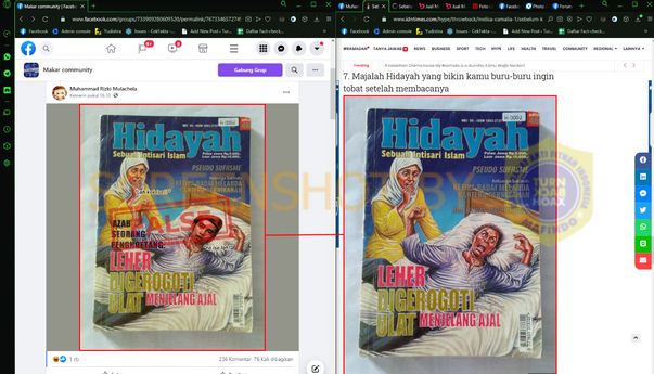 Wajah Jokowi DIpajang di Majalah Hidayah Berjudul 'Azab Seorang Penghoetang', Tolong Jangan Dipercaya