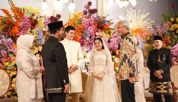Di Pernikahan Mutiara dan Ali, Ganjar dan Anies Tunjukkan Kedekatan dan Perkawanan yang Intim