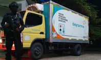 Dikawal Brimob Bersenjata Lengkap, Puluhan Ribu Vaksin Sinovac Tiba di Lampung dan Jawa Tengah
