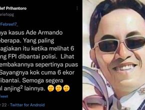 Buronan Warganet: Arief Prihantoro Sebut 6 Laskar FPI seperti Anjing yang Dibantai Polisi