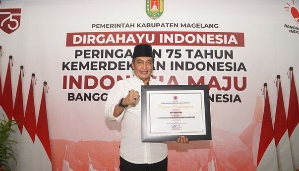 Bupati Magelang, Zaenal Arifin Raih Pengahargaan Lantaran Sigap Bencana
