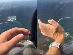 Pengguna TikTok Nekat Keluarkan Tangan dari Jendela Pesawat Ketika Terbang di Udara