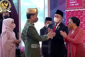 Jokowi Kembali Pakai Baju Adat Hadiri Sidang Tahunan MPR, Kali Ini dari Bangka Belitung