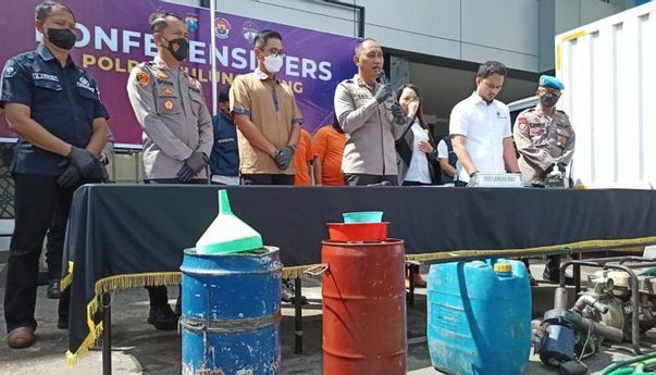 Polres Tulungagung Gerebek Praktik Penimbunan BBM Solar Bersubsidi untuk Industri