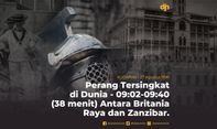 Perang Tersingkat di Dunia 09.02 - 09.40 (38 menit) antara Britania Raya dan Zanzibar