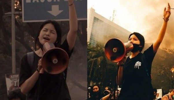 Pesona Nabila Syadza, Orator Cantik yang Lantang Tolak UU Cipta Kerja saat Aksi di Makassar