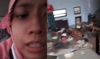 Perempuan Ini Minta Tolong Lewat Live Facebook karena Terjebak Banjir Nyaris Setinggi Atap Rumah