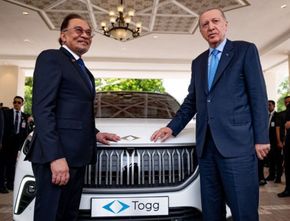 Presiden Erdogan Beri Hadiah Mobil Listik TOGG untuk PM Anwar Ibrahim