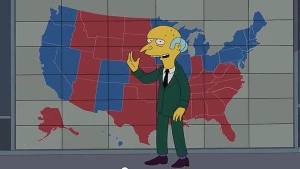Serial Kartun The Simpsons Lagi-lagi Sudah Ramalkan Peta Pilpres AS 2020, Akurat?