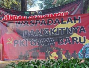 Spanduk Jenderal Andika Perkasa “Panglima PKI” yang Muncul di Jakarta Viral di Medsos