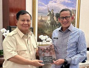 Bawa Buku Catatan Pilpres 2019, Sandiaga Uno Bertemu Prabowo