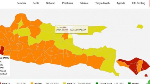 Sejak Awal 2020, Ini Pertama Kalinya Surabaya Masuk Zona Kuning: Alhamdulillah Setelah Menunggu Sekian Purnama