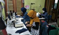 Terbaru: 200 Pekerja Terdampak Pandemi Covid-19 di Bantul Membuat Masker
