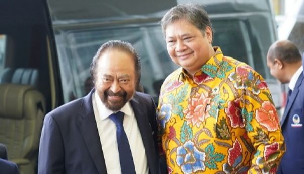 Surya Paloh Bertandang ke Markas Golkar, Bahas Koalisi dengan Airlangga