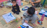 Keseruan Lomba Mewarnai dan Menggambar di Wisata Kali Opak 7 Bulan Kalasan