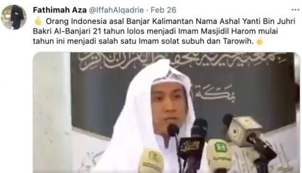 Ada WNI jadi Imam Masjidil Haram, Benarkah?