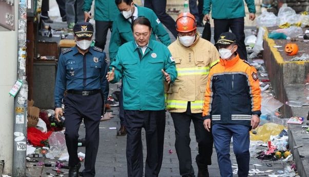 Presiden Korea Selatan Umumkan Sepekan Masa Berkabung Atas Tragedi Haloween Itaewon: Ini Benar-benar Tragis