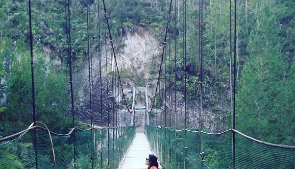 Spot Foto Ekstrem Jembatan Tornagodang di Desa Tornagodang, Toba Samosir