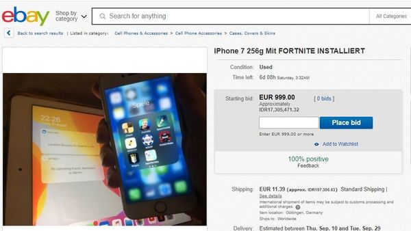 Diblokir di App Store, iPhone yang Sudah Terinstal Gim Fortnite Dijual Mahal