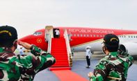 Jokowi Gunakan Pesawat Kepresidenan Bercat Merah Putih Perdana untuk Kunjungan Kerja