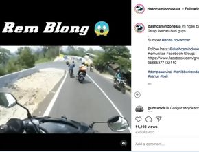 Video Viral Motor Matik Rem Blong di Cangar Mojokerto