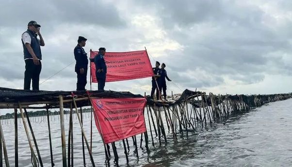 KKP dan TNI AL Sepakat Mulai Bongkar Pagar Laut Misterius di Perairan Tangerang Rabu Besok