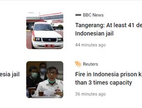 Kebakaran di Lapas Tangerang Disorot Banyak Media Internasional