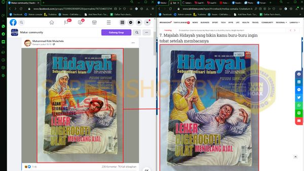 Wajah Jokowi DIpajang di Majalah Hidayah Berjudul 'Azab Seorang Penghoetang', Tolong Jangan Dipercaya