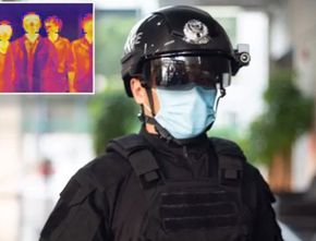 Helm Pintar Bantu Polisian Deteksi Suhu Tubuh Seseorang dengan Cepat