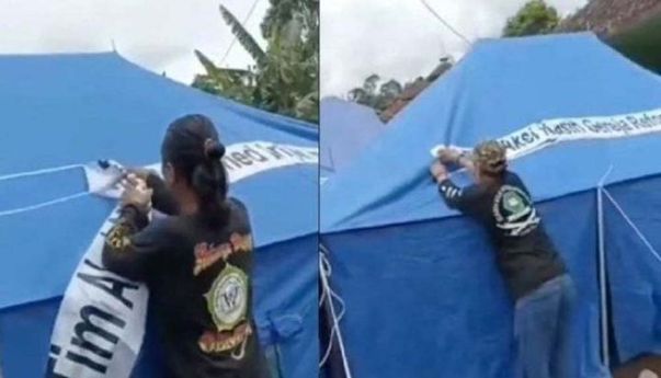 Ramai soal Label Gereja di Tenda Pengungsi Gempa Cianjur yang Dicopoti, Polisi Tangkap dan Amankan Pelaku