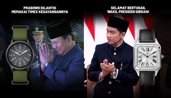 Intip Harga Jam Tangan Prabowo dan Gibran yang Dipakai saat Pelantikan, Beda Jauh