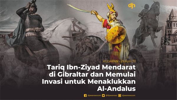 Thariq bin Ziyad Mendarat di Gibraltar dan Memulai Invasi untuk Menahlukan Al-Andalus