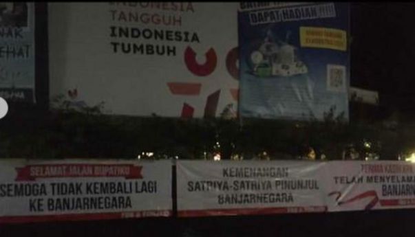 Bupati Budhi Sarwono Jadi Tersangka, Di Banjarnegara Muncul Spanduk 'Semoga Tidak Kembali Lagi ke Banjarnegara'