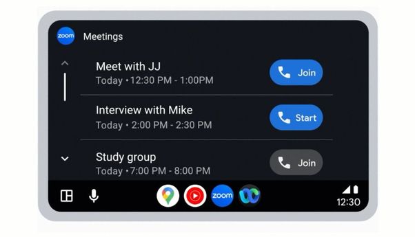 Android Auto Kini Sudah Ada Aplikasi Zoom atau WebEx, Bisa Terima Panggilan Audio Meeting