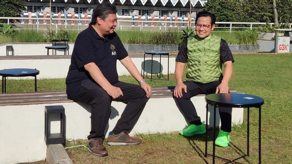 Airlangga Bertemu Cak Imin di Istora Senayan, Sebut Jika Berkoalisi Sudah Cukup Punya Tiket Pilpres