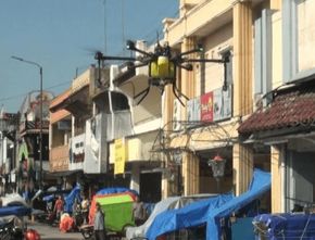 Drone Disinfektan Semprot Kawasan Malioboro, Si Zona Rawan Virus Corona