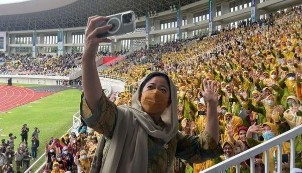 Malunya Bukan Main! Satu Stadion Soraki Puan Maharani saat Hadiri Muktamar Muhammadiyah