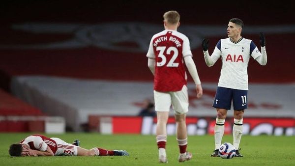 Diusir Wasit, Erik Lamela Gagal jadi Pahlawan di Laga Derby Tottenham vs Arsenal