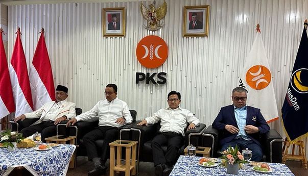 Kedatangan Anies-Cak Imin di Markas PKS Disambut Lagu Yalal Wathan, Isyarat Direstui?
