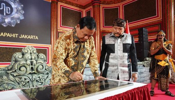Prabowo Resmikan Replika Istana Majapahit: Ini Gagasan Luar Biasa Pak Hendropriyono