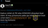 Kadrun Panggilan PKI untuk Umat Islam, Benarkah?