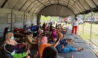 Menginspirasi! Pengungsi Gunung Merapi di Cangkringan Dapat Pelatihan Keterampilan