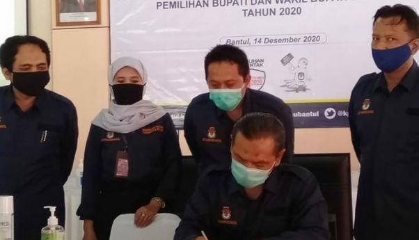 Hasil Rekapitulasi Suara KPU: Abdul Halim Muslih-Joko Purnomo Unggul dari Petahana di Pilkada Bantul 2020