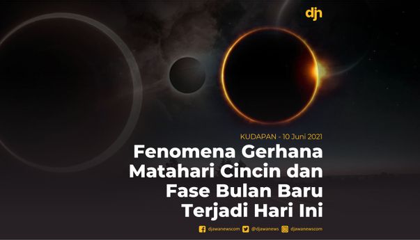 Fenomena Gerhana Matahari Cincin dan Fase Bulan Baru Terjadi Hari Ini
