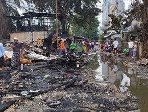 Lupa Matikan Kompor Gas, 50 Rumah Semi Permanen di Gambir Hangus Terbakar