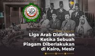 Liga Arab Didirikan Ketika Sebuah Piagam Diberlakukan di Kairo, Mesir